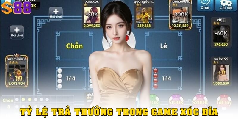 Cách chơi xóc đĩa đơn giản, dễ hiểu và dễ thắng nhất ở S88VIP 3 Tỷ lệ trả thưởng trong game xóc đĩa