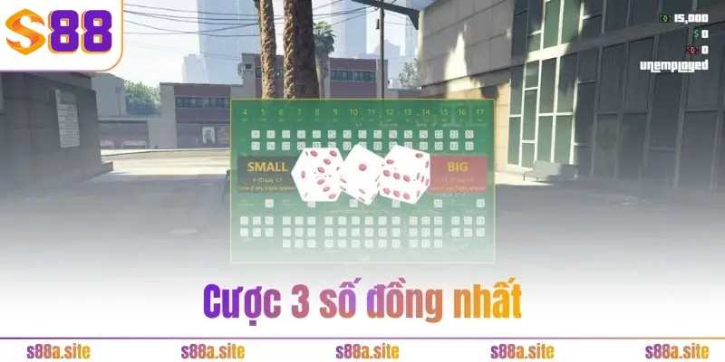 Tài xỉu S88VIP - Tiền về đều, sinh lời khủng hàng tháng 3 Cửa cược trong game Tài Xỉu S88VIP