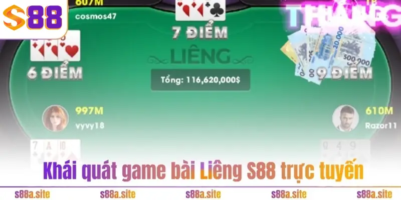 Liêng S88VIP - Bàn đạp làm giàu nhanh, không tốn sức nhiều 1 Khái quát game bài Liêng S88 trực tuyến