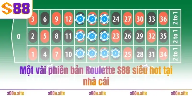 Roulette S88VIP - 3 chiến thuật thắng liên tiếp như cao thủ 3 Một vài phiên bản Roulette S88VIP siêu hot tại nhà cái