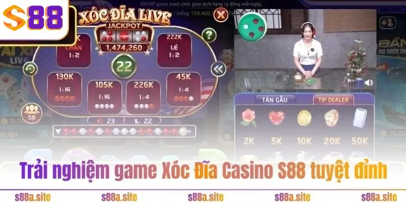 Live Casino S88VIP - Không gian 3D sang trọng, đẳng cấp 2 Trải nghiệm game Xóc Đĩa Casino S88VIP tuyệt đỉnh